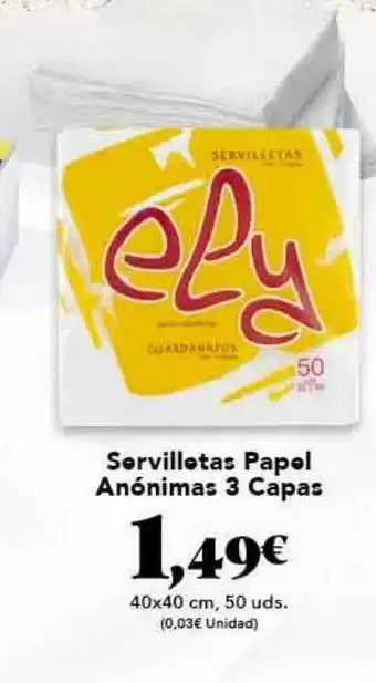 Gadis Servilletas papel anónimas 3 capas oferta