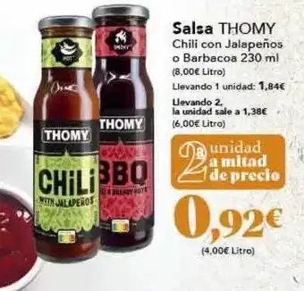 Gadis Salsa thomy chili con jalapeños o barbacoa oferta