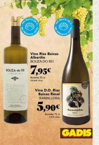 Gadis Vino rías baixas albariño bouza do rei vino d.o. rías baixas rosal ramalleira oferta