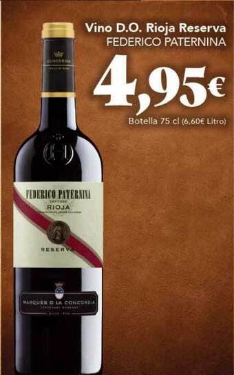Gadis Vino d.o. rioja reserva federico paternina oferta