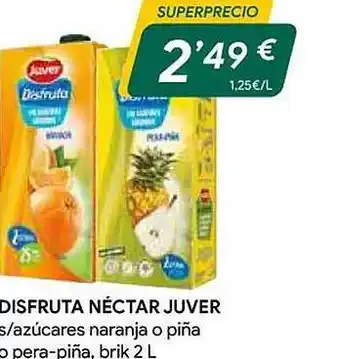 Masymas Disfruta néctar juver s azúcares naranja o piña o pera-piña oferta