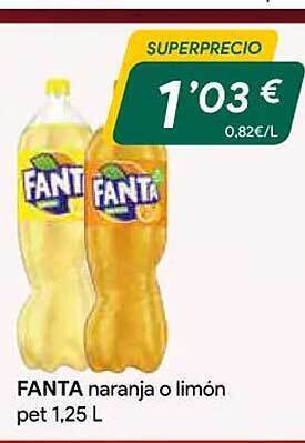 Masymas Fanta naranja o limón oferta