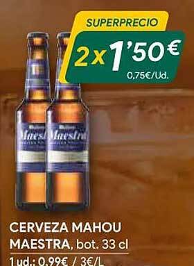 Masymas Cerveza mahou maestra oferta