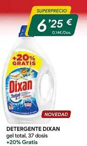 Masymas Detergente dixan gel total oferta