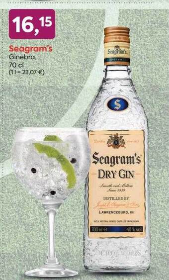 Suma Supermercados Seagram's ginebra oferta