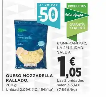 Supercor Exprés 2a unidad -50% queso mozzarella rallado oferta