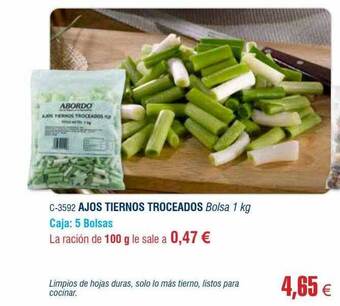Abordo Ajos tiernos troceados oferta