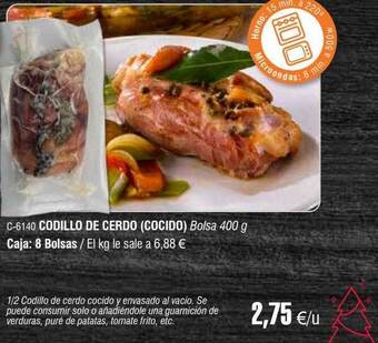 Abordo Codillo de cerdo cocido oferta