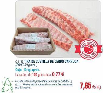Abordo Tira de costilla de cerdo carnuda oferta
