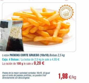 Abordo Patatas corte grueso oferta