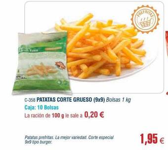 Abordo Patatas corte grueso 9x9 oferta