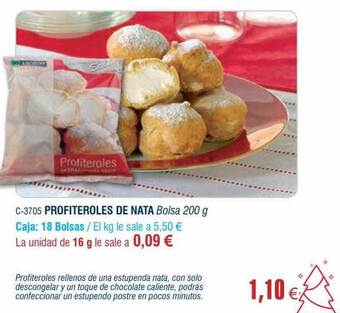 Abordo Profiteroles de nata oferta