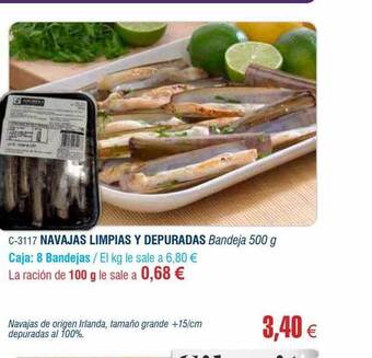 Abordo Navajas limpias y depuradas oferta