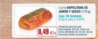 Abordo Napolitana de jamón y queso oferta