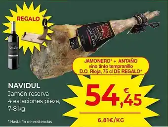 CashDiplo Navidul jamón reserva 4 estaciones pieza oferta