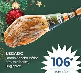 CashDiplo Legado jamón de cebo ibérico 50% raza ibérica oferta