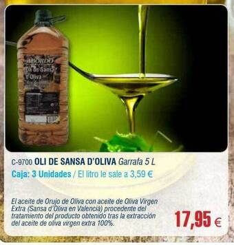 Abordo Oli de sansa d'oliva oferta