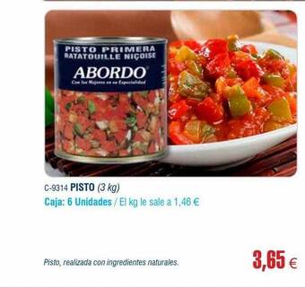 Abordo Pisto oferta
