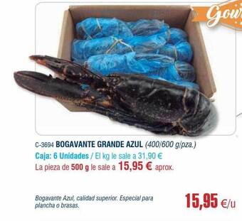 Abordo Bogavante grande azul oferta