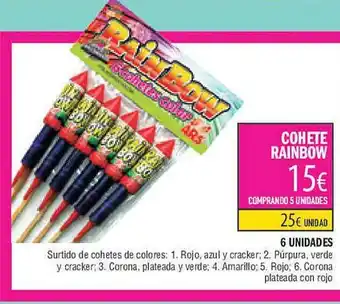Hipercohete Cohete rainbow oferta