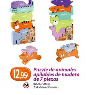 Centroxogo Puzzle de animales apilables de madera de 7 piezas oferta