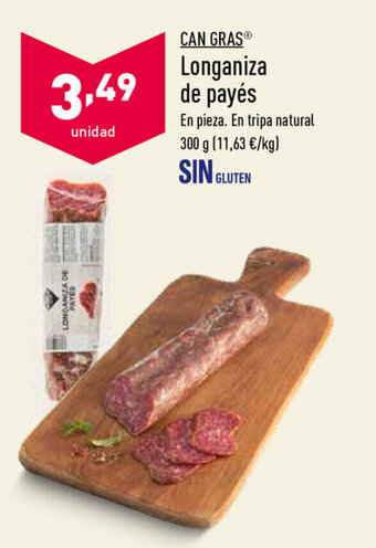 ALDI Can Gras Longaniza de payés 300g oferta
