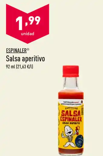 ALDI Espinaler Salsa aperitivo 92ml oferta