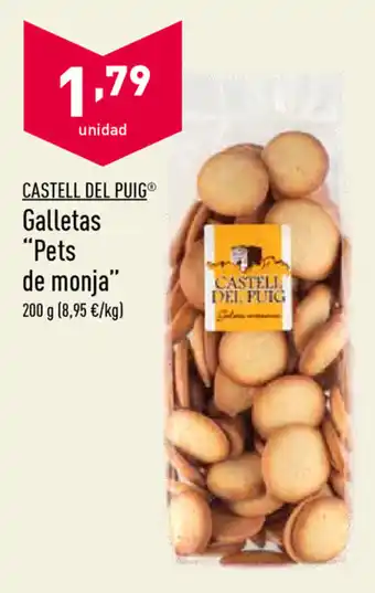 ALDI Castell Del Puig Galletas "Pets de monja" 200g oferta