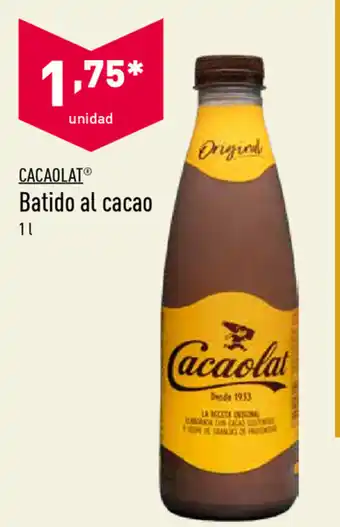ALDI Cacaolat Batido al cacao 1L oferta