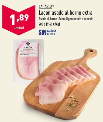 ALDI La Tabla Lacón asado al horno extra 200g oferta