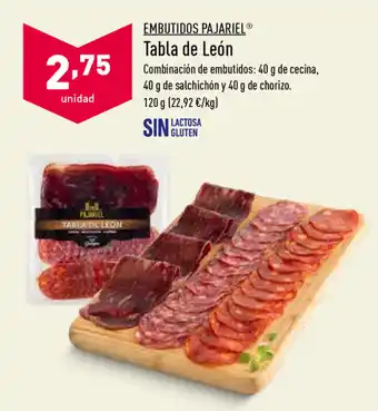ALDI Embutidos Pajariel Tabla de León 40g/120g oferta