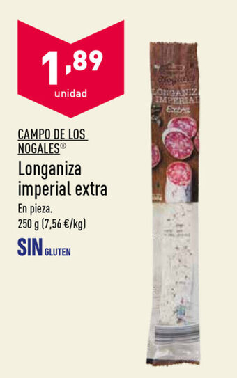 ALDI Campo De Los Nogales Longaniza imperial extra 250g oferta