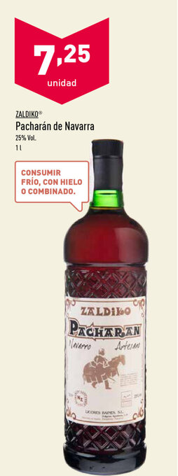 ALDI Zaldiko Pacharán de Navarra 1L oferta