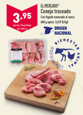ALDI El Mercado Conejo troceado 600g oferta