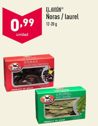 ALDI El Avión ñoras/ laurel 12-20g oferta
