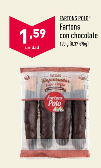 ALDI Fartons Polo Fartons con chocolate 190g oferta
