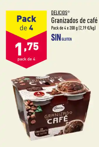 ALDI Delicios Granizados de cafè 4x200g oferta