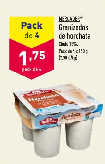 ALDI Mercader Granizados de horchata 4x190g oferta