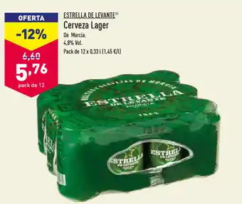 ALDI Estrella De Levante Cerveza Lager 12x0,33L oferta