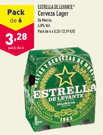 ALDI Estrella De Levante cerveza Lager 6x0,25L oferta