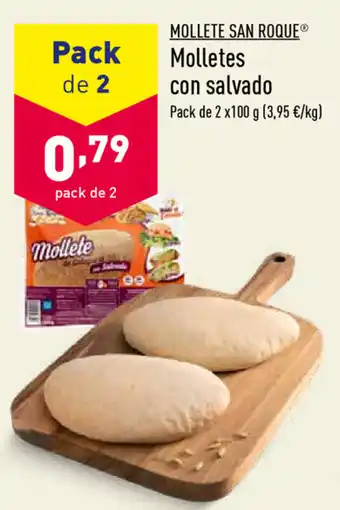 ALDI Mollete San Roque Molletes con salvado 2x100g oferta