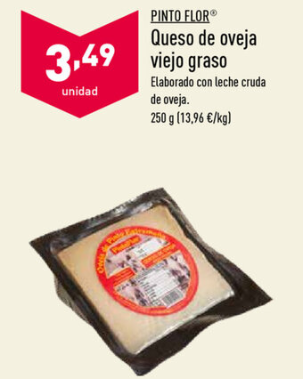 ALDI Pinto Flor Queso de oveja viejo graso 250g oferta