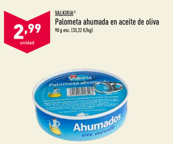 ALDI Valkiria Palometa ahumada en aceite de oliva 90g oferta
