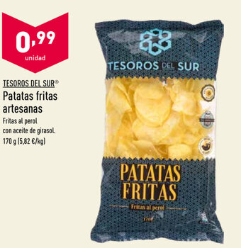 ALDI Tesoros Del Sur Patatas Fritas Artesanas 170g oferta