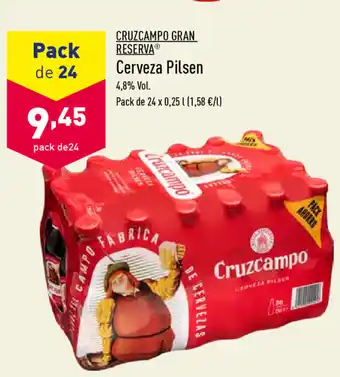 ALDI Cruzcampo Gran Reserva Cerveza Pilsen 24x0,25L oferta