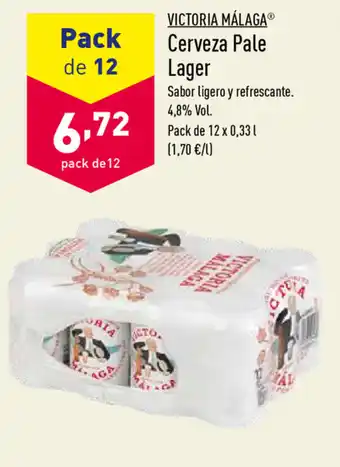 ALDI Victoria Málaga Cerveza Pale Lager 12 x 0,33L oferta
