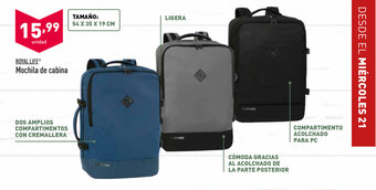 ALDI Royal Life Mochila de cabina oferta