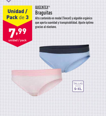ALDI Queentex Braguitas oferta