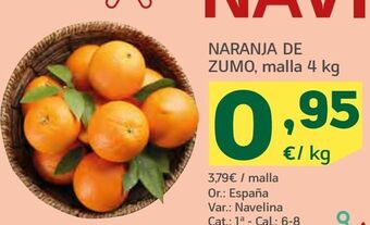 HiperDino Naranja de zumo , malla 4 kg oferta