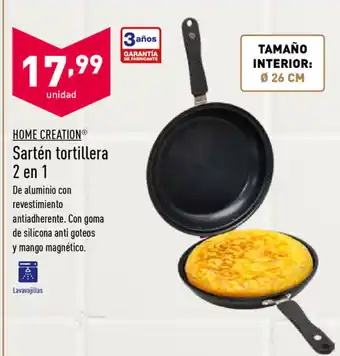 ALDI Home Creation Sartèn Tortillera 2 en 1 oferta